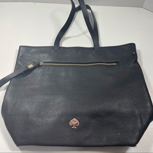 Kate Spade Large Black Leather Tote in EUC
